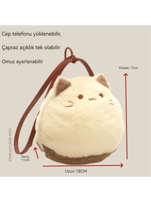 Yummy Sevimli Kedi Peluş Küçük Çanta Yüksek Değerli Karikatür Debriyaj Çanta Kadın Çantası (Yurt Dışından)