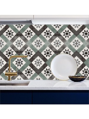 Mutfak Tezgah Arası Kendinden Yapışkanlı Folyo Kaplama Eskitme Desen 60 cm  x 100 cm