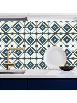 Mutfak Tezgah Arası Kendinden Yapışkanlı Folyo Kaplama Fayans Desen 60 cm  x 100 cm