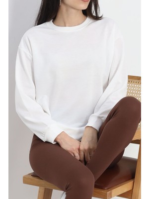 Velora Moda Basic Sweat Ekru - 204691.1778.