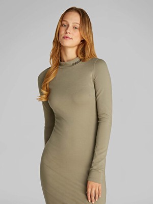 Calvin Klein Logo Elastıc Mılano Dress