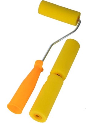 Rich Sarı Sünger Metal Sap Boyama Rulo Set 10 cm Büyük Kolay Temizlik ve Pürüzsüz Boyama Deneyimi