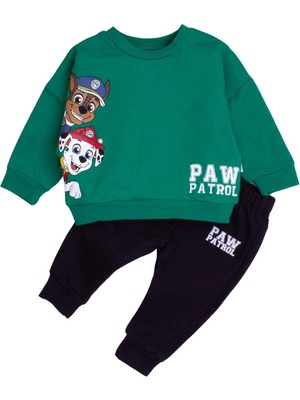 Chicsy Baby Pamuklu Paw Patrol Baskılı Tatlı Unisex Bebek&Çocuk 2'Li Alt Üst Eşofman Takım