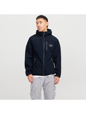 Jack & Jones Erkek Logo Detayli Kapüsonlu Ceket - Theo