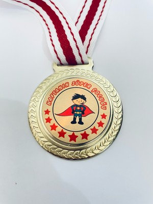 Lider Baskı 1 Adet Haftanın Süper Erkek Çocuğu Madalyası - Dijital Baskılı  Madalya