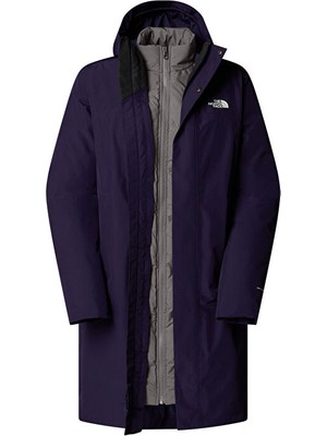 The North Face W Suzanne Triclimate 2.0 Kadın Çift Taraflı Outdoor Montu (500 Dolgu Kaz Tüyü) NF0A89JM7O91 Lacivert