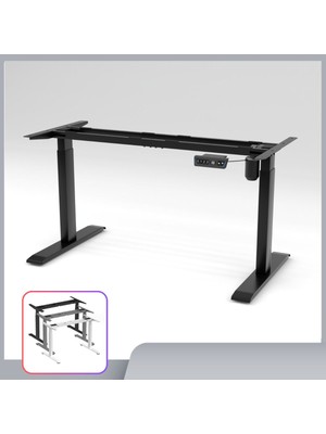 Ofis Fix Siyah Yükseklik Ayarlı Masa | Tek Motorlu | Elektrikli Masa Mekanizması | Kolay Kurulum