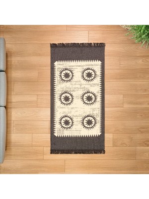 Evidea Soft Borgar Çift Taraflı Kilim - Krem - 80X150 cm