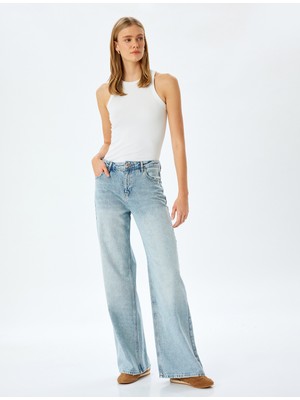 Koton Normal Bel Loose Straight Fit Jean Pantolon