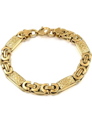 SE Jewellery Gold Unisex Figaro Zincir Kolye Bileklik Seti