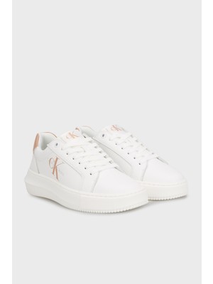 Calvin Klein Logolu Kalın Tabanlı Sneaker Ayakkabı YW0YW008230K6 Bayan Ayakkabı YW0YW00823 0k6