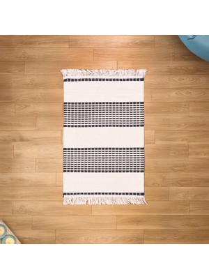 Evidea Soft Amari Çift Taraflı Mutfak Halısı - Ekru - 60X90 cm