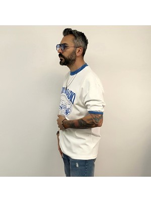 Radio Station Baskılı Oversize T-Shirt