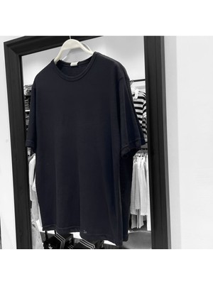 Basic Ince Triko Oversize T-Shirt