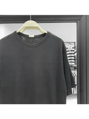 Basic Ince Triko Oversize T-Shirt