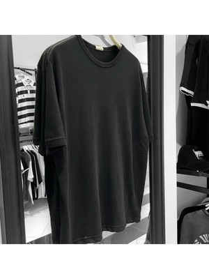 Basic Ince Triko Oversize T-Shirt