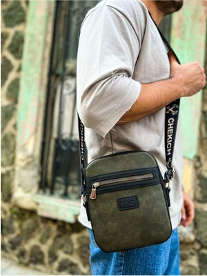 CH102 Stealht Kare Erkek Çanta Sıyah / Hakı