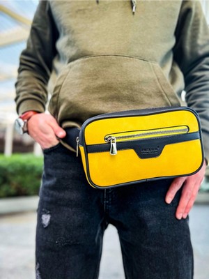 CH101 Poani Tablet Erkek Çanta Sıyah - Sarı