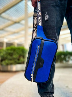 CH101 Poani Tablet Erkek Çanta Sıyah/mavı