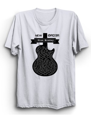 The Fame New Order, Blue Monday Lyrics, Guitar, Rock Metal Müzik Grubu,   Pamuk Tişört