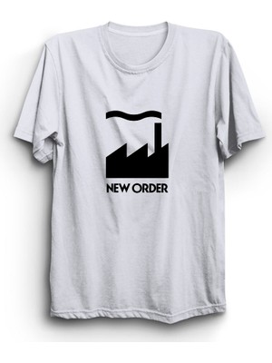 The Fame New Order, Factory Records, Rock Metal Müzik Grubu, Unisex, Beyaz %100 Pamuk Tişört