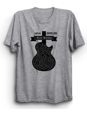 The Fame New Order, Blue Monday Lyrics, Guitar, Rock Metal Müzik Grubu,   Pamuk Tişört