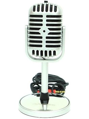 Karaoke Mikrofon Silver Speaker Hediyelik