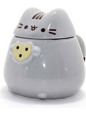 Porselen Kedi Tasarımlı Kupa Bardak Dekoratif Hediyelik