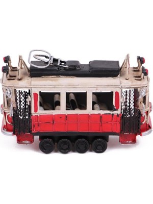 Dekoratif Metal Taksim Tramvay Küçük Vintage Biblo Hediyelik