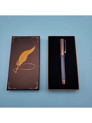 Metal Lacivert Kalem Dekoratif Hediyelik