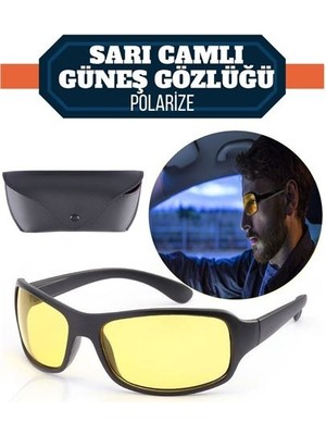 Etexy Modacar Polarize UV400 Sarı Camlı Güneş Gözlüğü