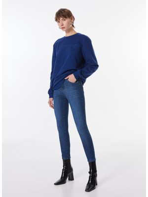 Mustang Yüksek Bel Dar Paça Skinny Fit Mavi Kadın Denim Pantolon Georgıa Super Skınny 7