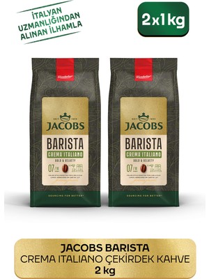 Jacobs Barista Editions Çekirdek Kahve Crema Italiano 2'li Paket ( 1 kg x 2)