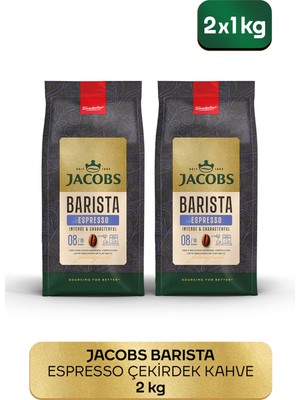 Jacobs Barista Editions Çekirdek Kahve Espresso  ( 1 kg x 2)