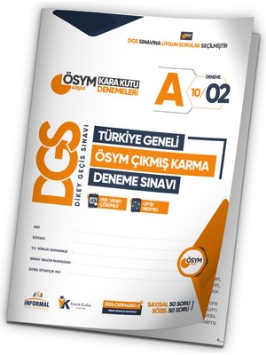 İnformal Yayınları 2026 DGS ÖSYM Arşivi Karma Kara Kutu Çıkmış Soru Türkiye Geneli D. Çözümlü Deneme 10/2.Kitapçık