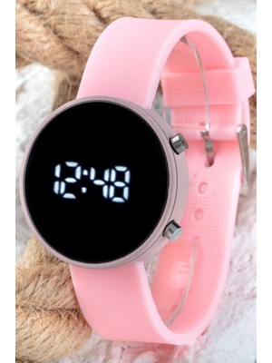 Spectrum LED Watch Toz Pembe Renk Dijital Bayan Yetişkin Kız Çocuk Kol Silikon Saati ST-303560