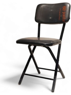 Parite Katlanır siyah Metal Sandalye folding chair كرسي قابل للطي
kursiun qabil liltayi