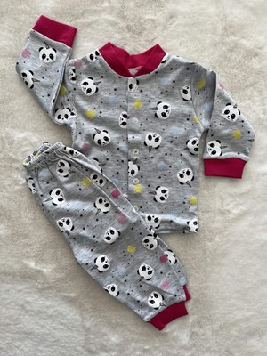 Nurcan Bebe Panda Kafa Pijama Takımı