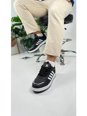 Nstil Günlük Unisex Sneaker Spor Ayakkabı Bağcıklı Çizgi Detaylı Rahat Hafif Bağcıklı Tırtık Taban ST-331 - 3438