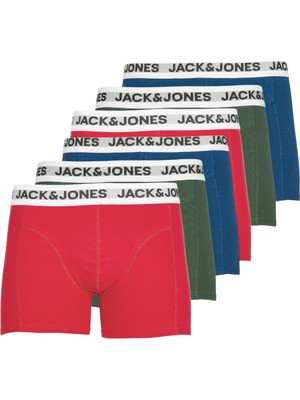 Jack Jones Erkek Pamuklu 6 Lı Paket Boxer 12228454