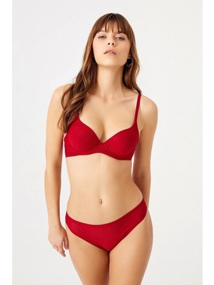 Aria Desenli Destekli Vişne Sütyen Takımı Yeni Sezon