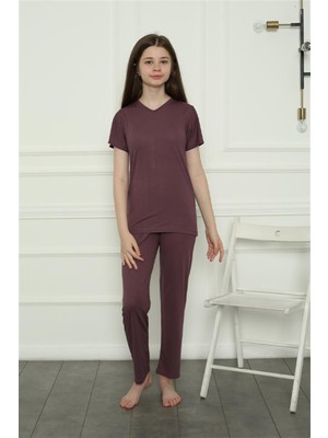 Moda Çizgi Kız Çocuk Penye Pijama Takım 20399