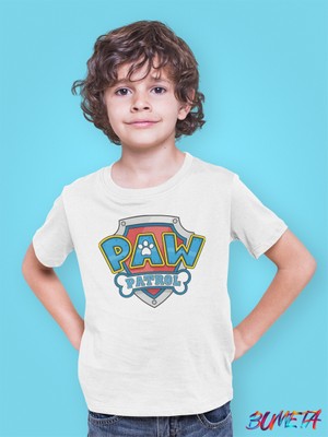 Bumeta Paw Petrol Patrol Logo Çizgi Film Dizi Çocuk Tişört T-Shirt