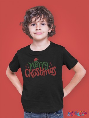 Bumeta Merry Cristmas Noel Çocuk Tişört T-Shirt