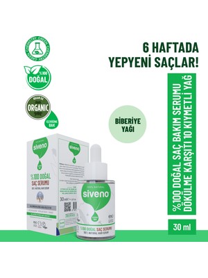 Siveno %100 Doğal Saç Bakım Serumu Biberiye Yağlı Dökülme Karşıtı Onarıcı 10 Mucizevi Yağ 30 ml
