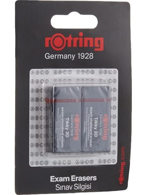 Rotring Sınav Silgisi, Orta Boy, 2'li Paket