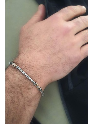 Italyan Tasarımı 925AYAR Gümüş Trend Erkek Bileklik Özel Seri
