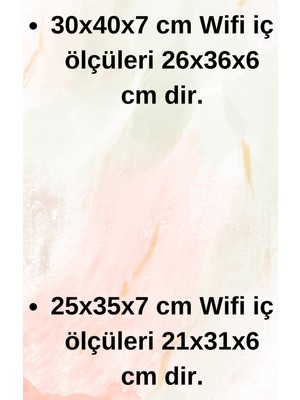 HKM Ticaret Beyaz-Gold 30 x 40 x 7  cm  Wifi Amblemli Duvara Asılabilir Sigorta ve Modem-Wifi Saklama Kutusu! Saklama Kutusu