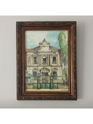 Antika Metin Keskin 99  Imzalı  Sulu Boya Tablo.