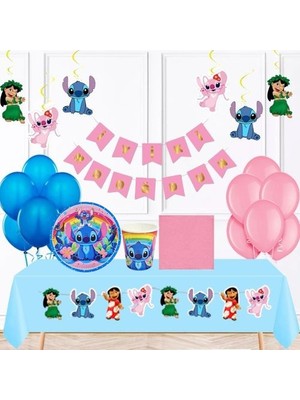 Parti Dükkanım Lilo Ve Stitch Doğum Günü Parti Seti 8 Kişilik